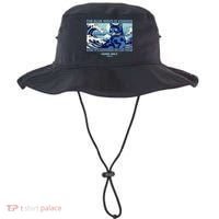 Funny The Blue Wave Is Coming And Its Covered In Cat Hair Harris Walz 2024 Bucket Hat thumb 0