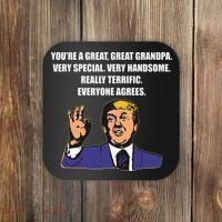 Funny Trump Best Grandpa Ever Everyone Agrees Coaster thumb 0