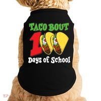 Funny Taco Bout 100 Days Of School Doggie Tank thumb 0