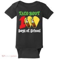 Funny Taco Bout 100 Days Of School Baby Bodysuit thumb 0