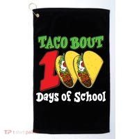 Funny Taco Bout 100 Days Of School Golf Towel thumb 0
