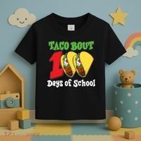 Funny Taco Bout 100 Days Of School Toddler T-Shirt thumb 3