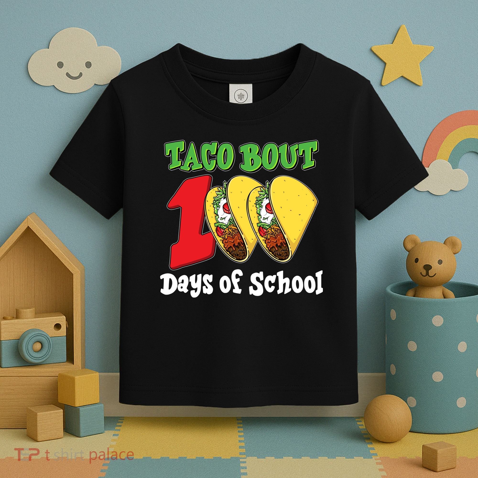 Funny Taco Bout 100 Days Of School Toddler T-Shirt