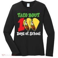 Funny Taco Bout 100 Days Of School Women's Long Sleeve Shirt thumb 0