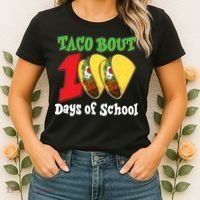 Funny Taco Bout 100 Days Of School Women's T-Shirt thumb 2