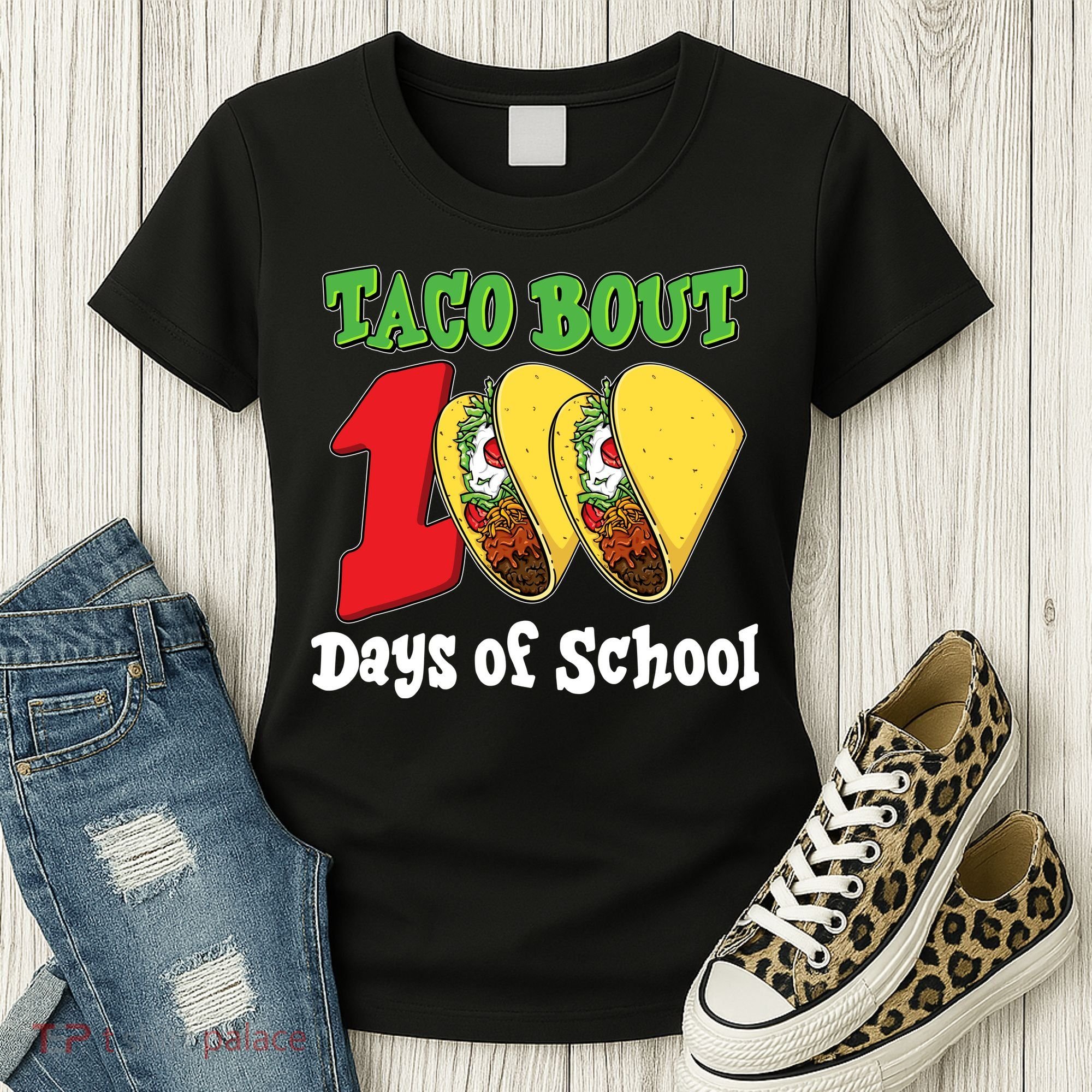 Funny Taco Bout 100 Days Of School Women's T-Shirt