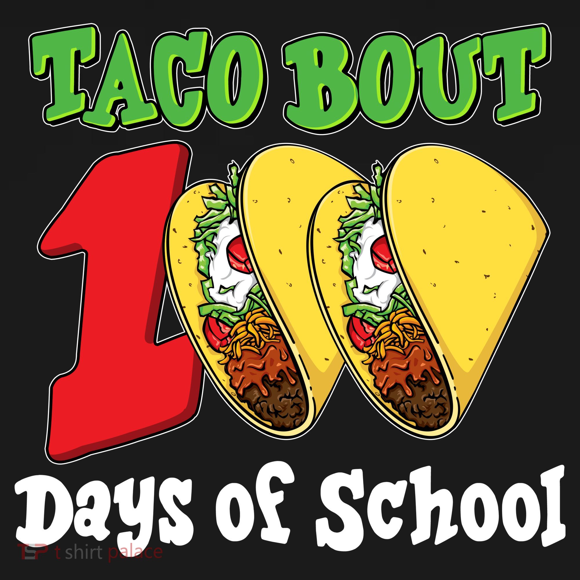 Funny Taco Bout 100 Days Of School Kids Sweatshirt