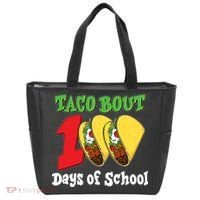 Funny Taco Bout 100 Days Of School Tote Bag thumb 0