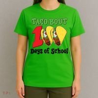 Funny Taco Bout 100 Days Of School T-Shirt thumb 4