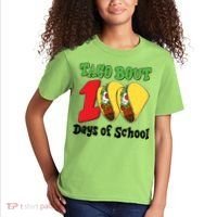 Funny Taco Bout 100 Days Of School Kids T-Shirt thumb 2