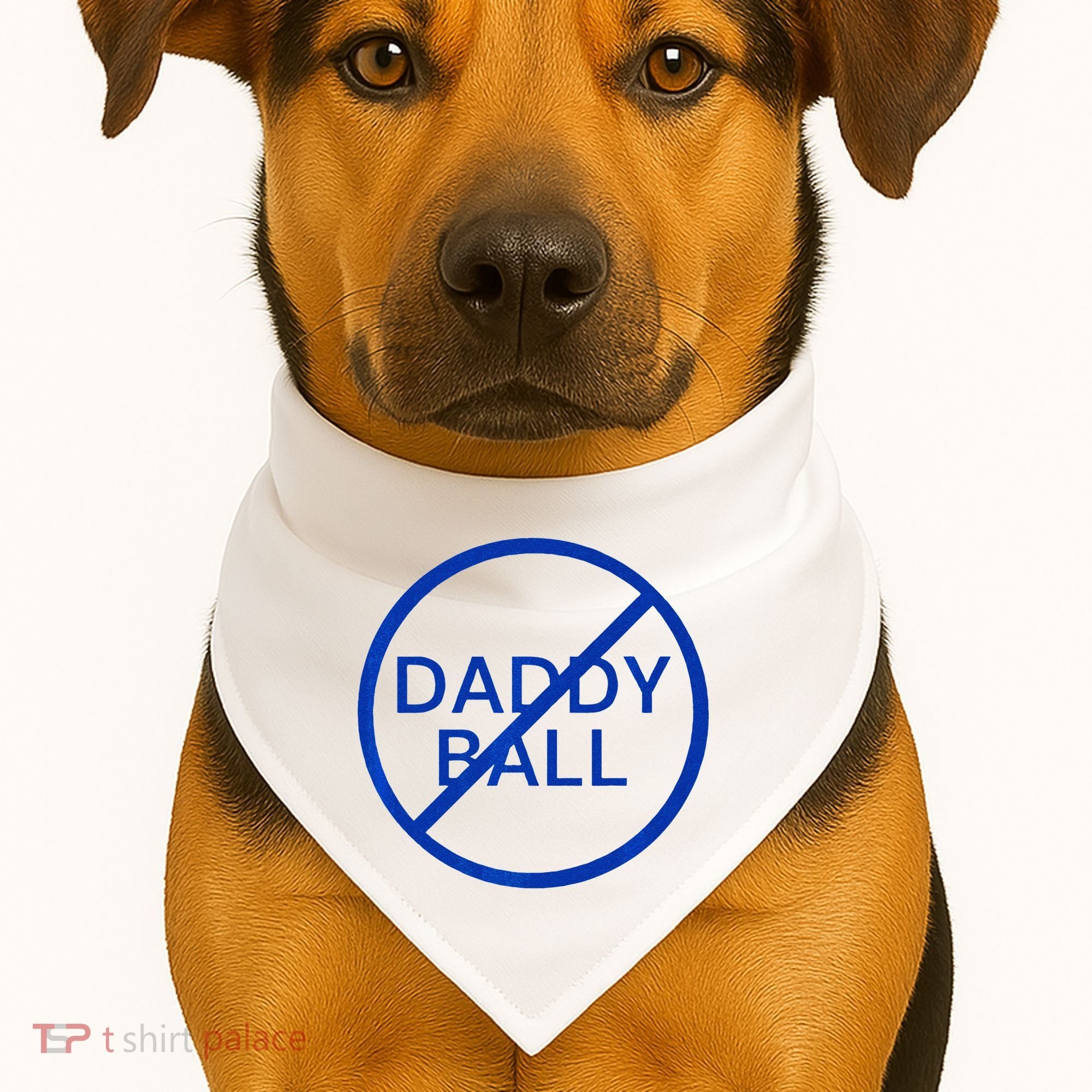 Funny Travel Baseball No Daddy Ball USA-Made Doggie Bandana