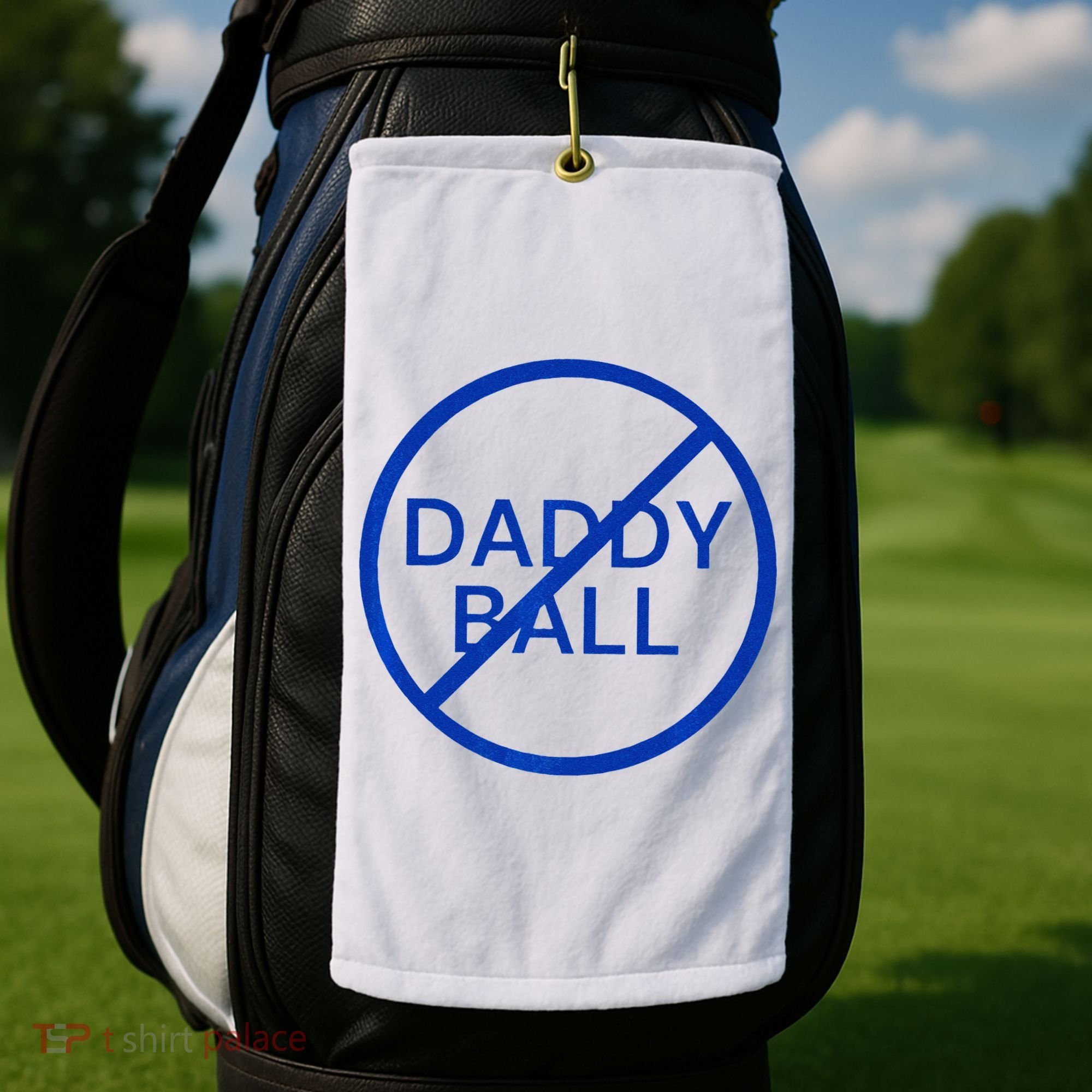Funny Travel Baseball No Daddy Ball Golf Towel