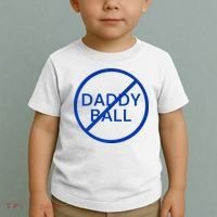 Funny Travel Baseball No Daddy Ball Toddler T-Shirt thumb 2