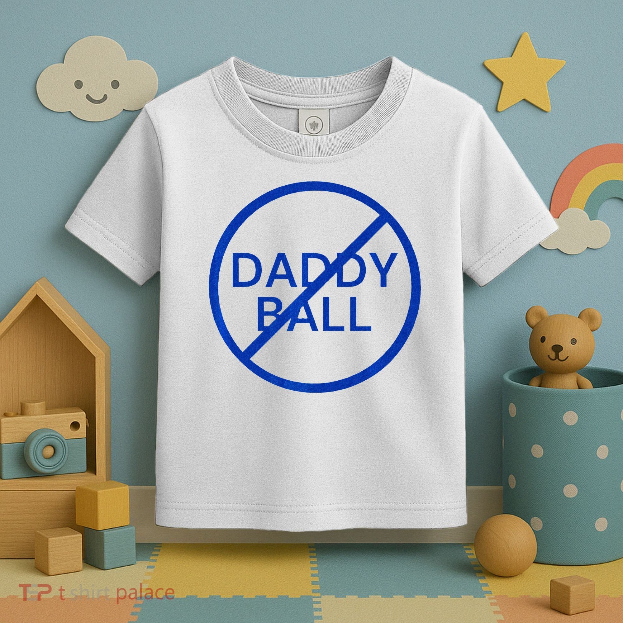 Funny Travel Baseball No Daddy Ball Toddler T-Shirt