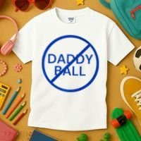 Funny Travel Baseball No Daddy Ball Kids T-Shirt thumb 3