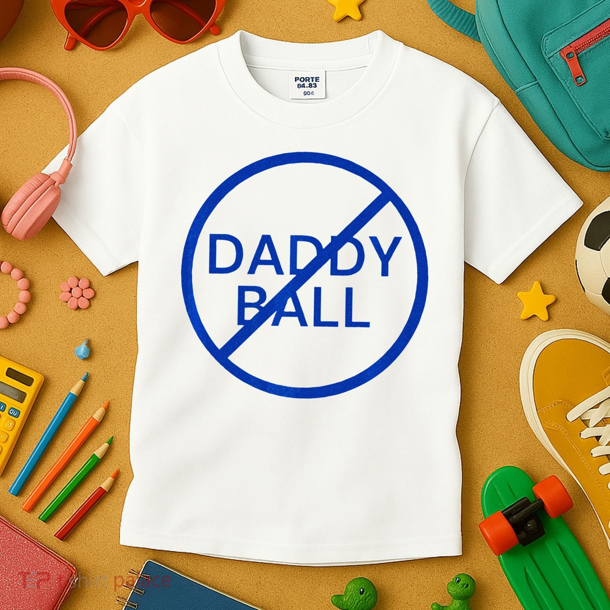 Funny Travel Baseball No Daddy Ball Kids T-Shirt