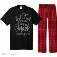 funny Torn Between Looking Like a Snack and Eating One  Pajama Set thumb 0