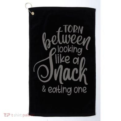 funny Torn Between Looking Like a Snack and Eating One  Golf Towel