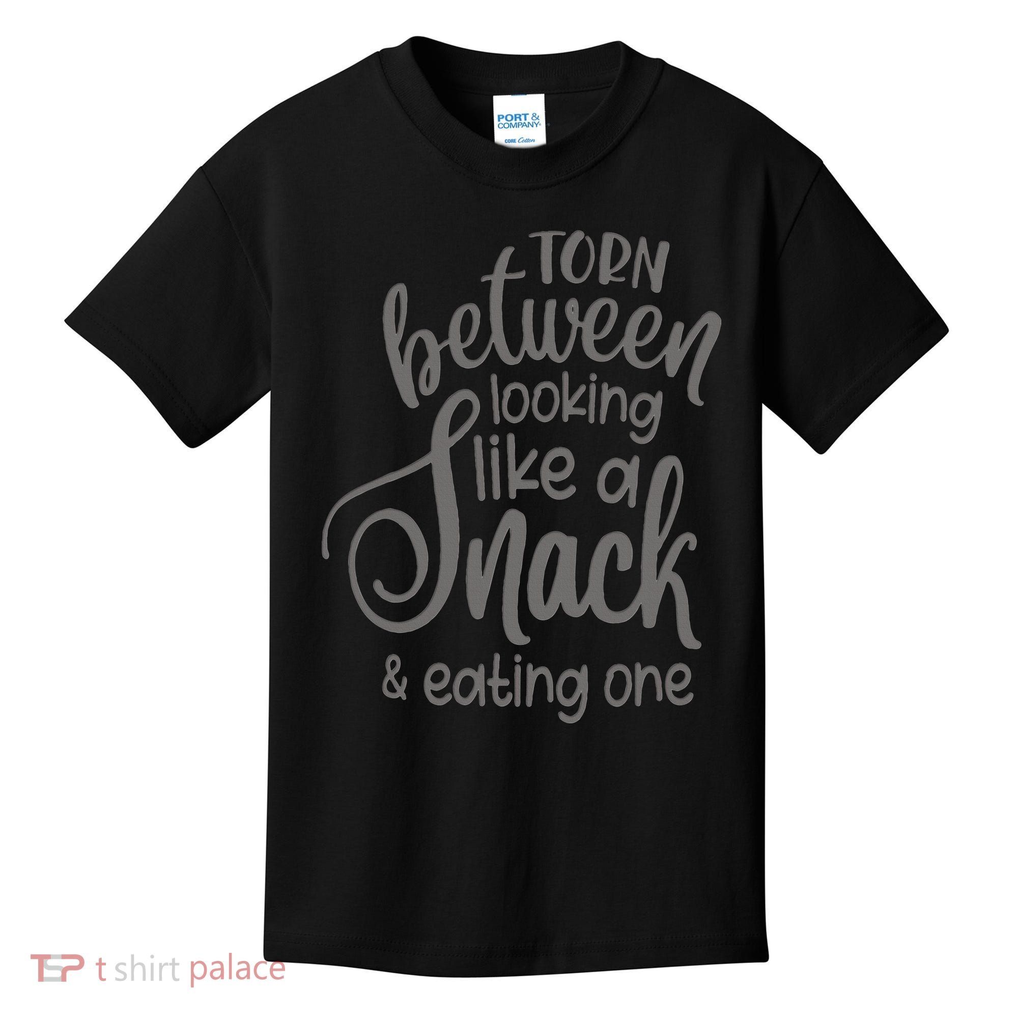 funny Torn Between Looking Like a Snack and Eating One  Kids T-Shirt