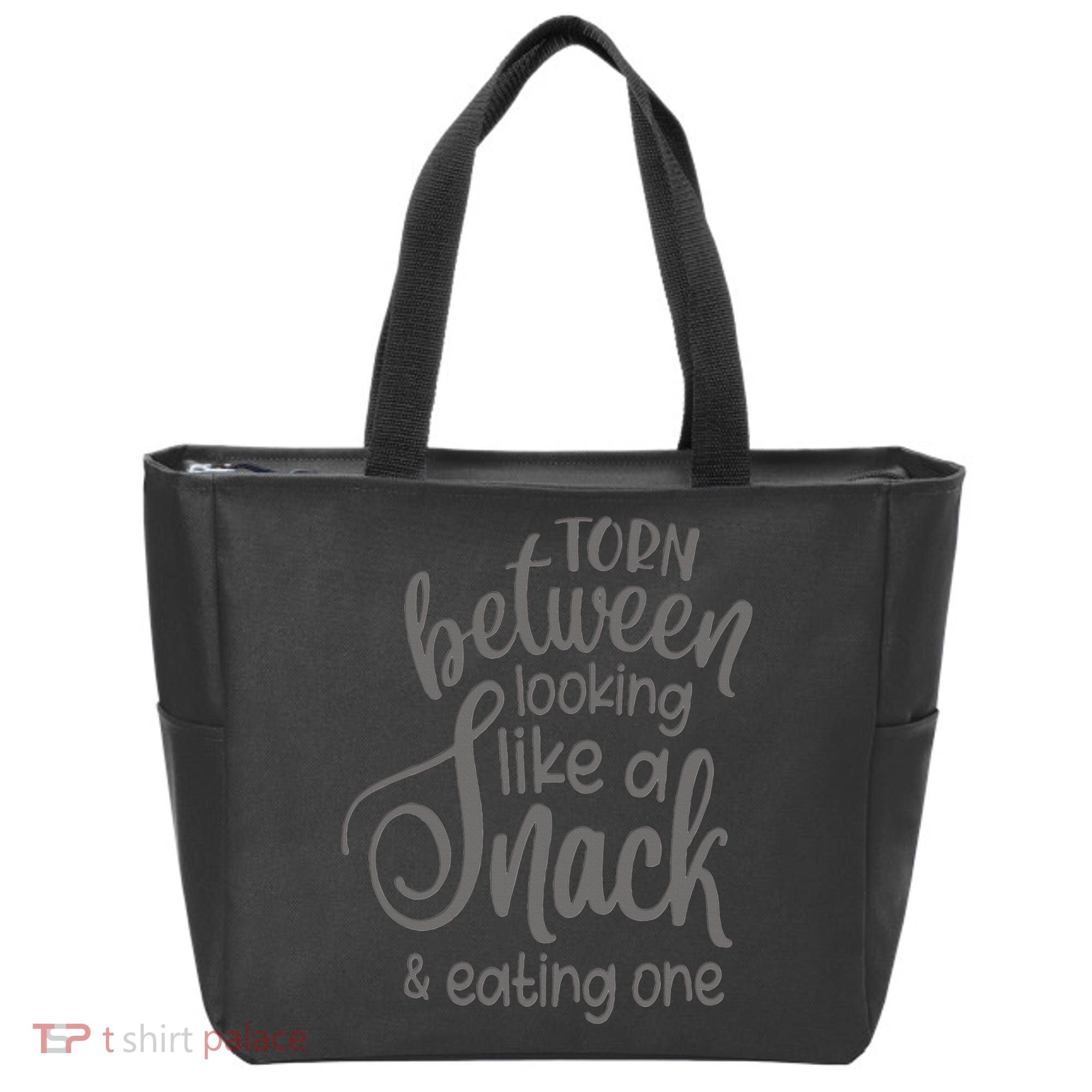 funny Torn Between Looking Like a Snack and Eating One  Tote Bag