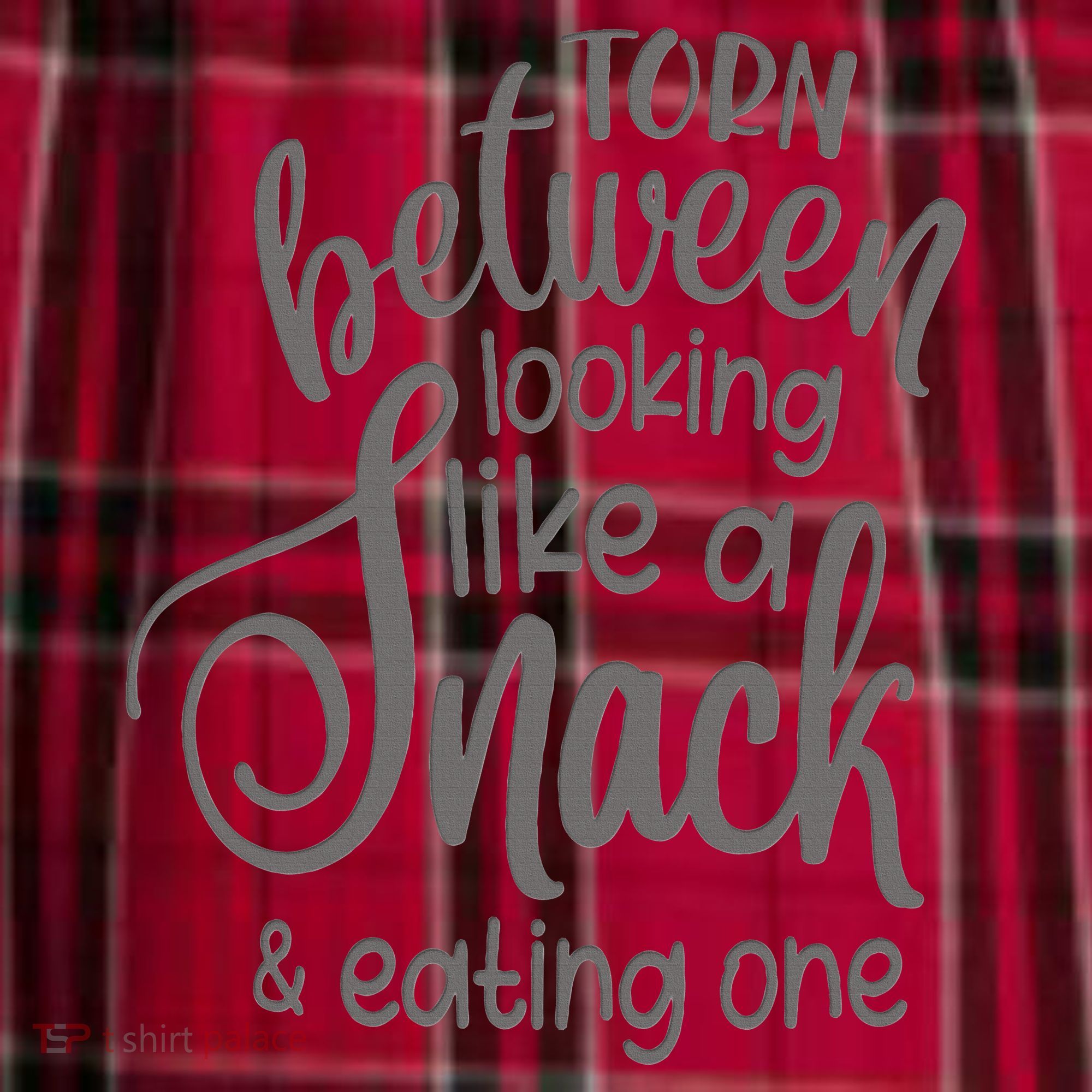 funny Torn Between Looking Like a Snack and Eating One  Women's Flannel Plaid Pajama Pants