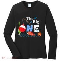 Fishing The Big One Year 1st First Birthday Little Fisherman Women's Long Sleeve Shirt thumb 0