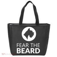 Fear The Beard Funny Schnauzer Lover Tote Bag thumb 0