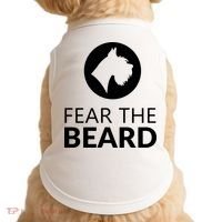Fear The Beard Funny Schnauzer Lover Doggie Tank thumb 0
