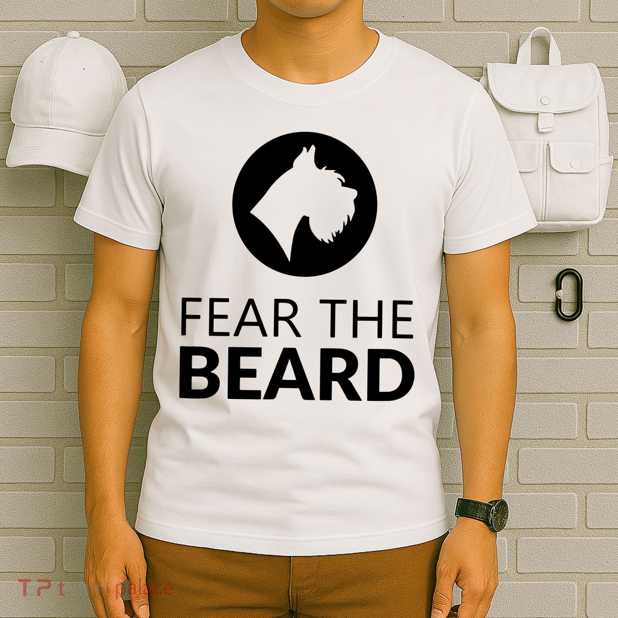 Fear The Beard Funny Schnauzer Lover T-Shirt