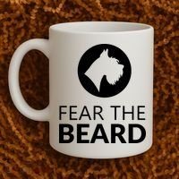 Fear The Beard Funny Schnauzer Lover Coffee Mug thumb 2