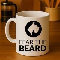 Fear The Beard Funny Schnauzer Lover Coffee Mug thumb 4