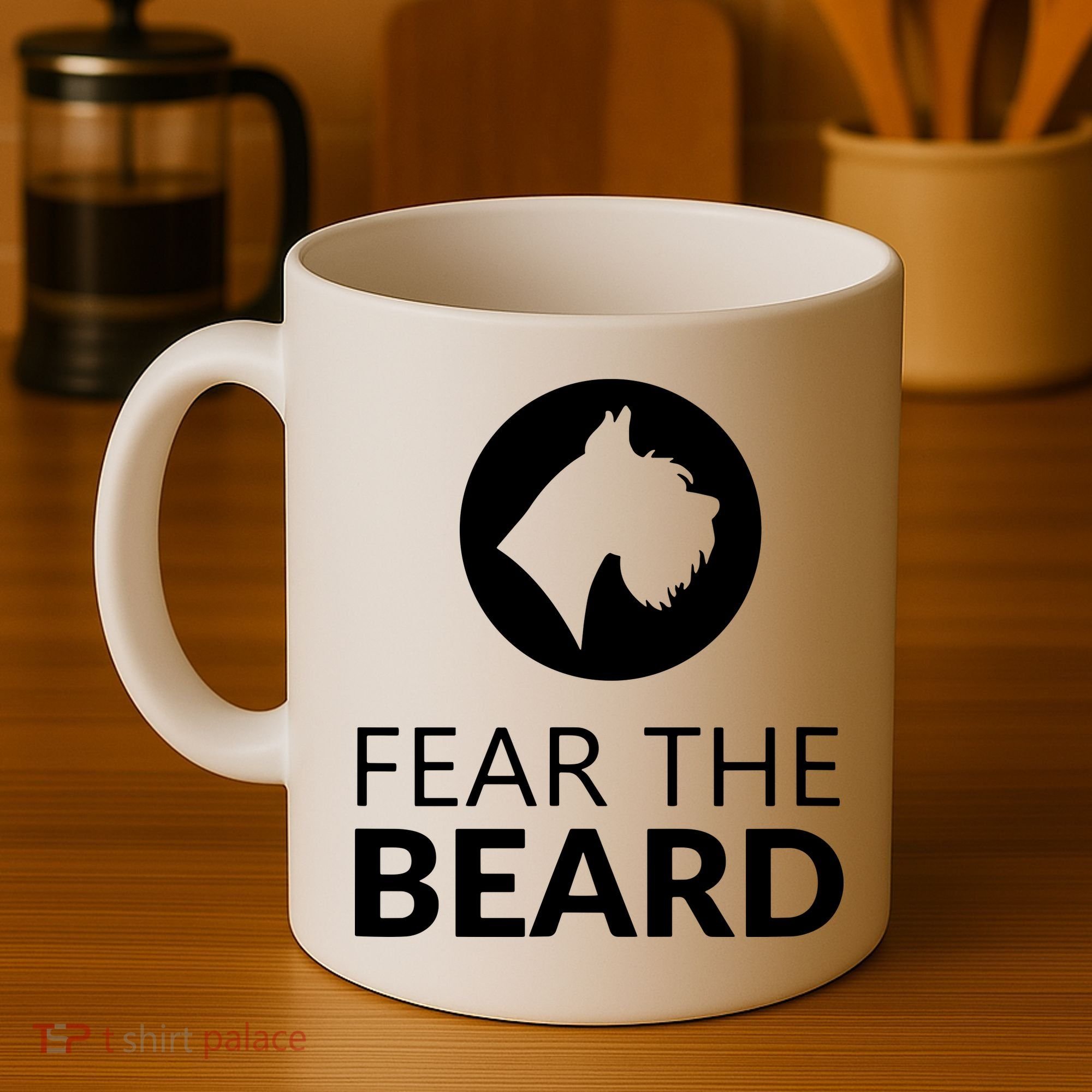 Fear The Beard Funny Schnauzer Lover Coffee Mug