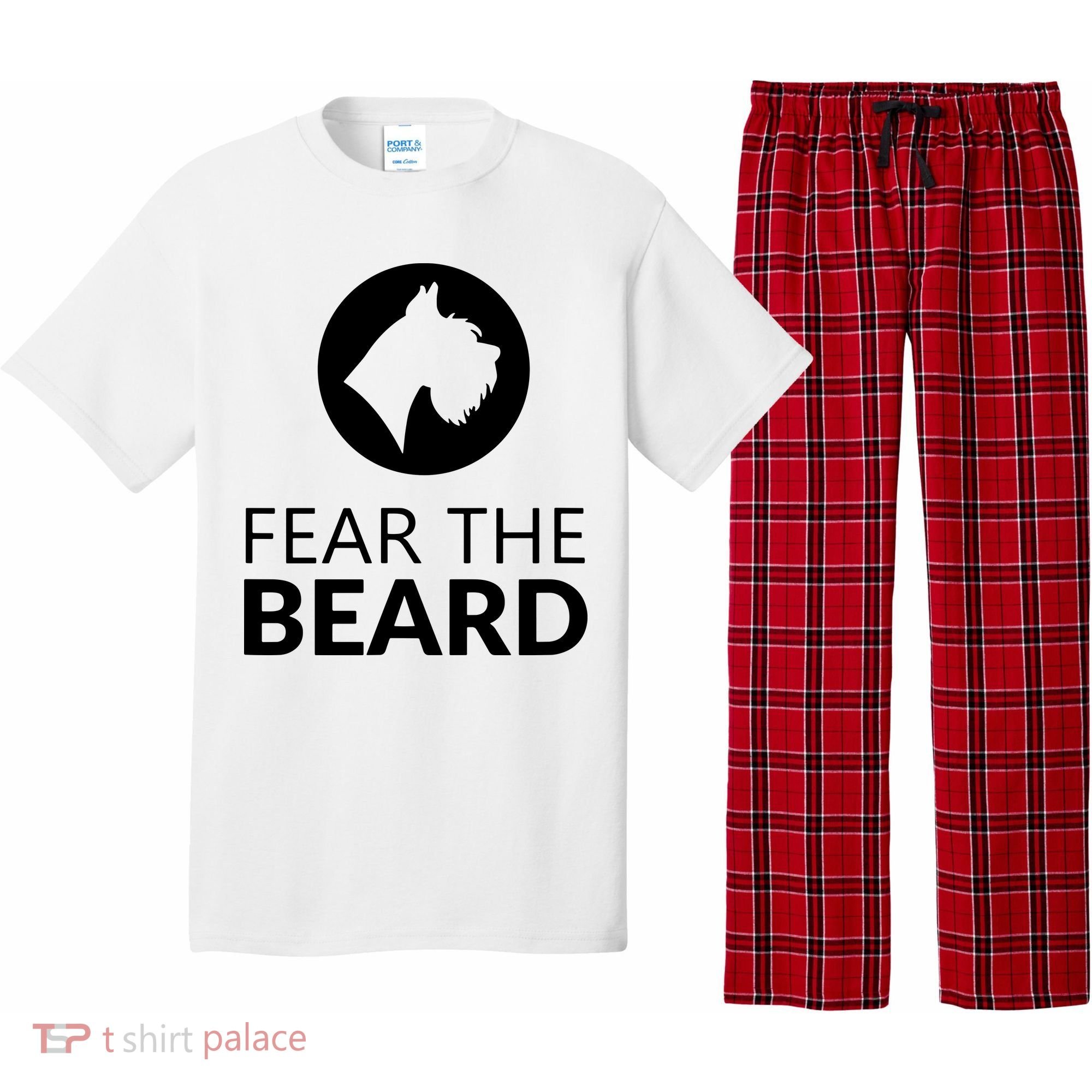 Fear The Beard Funny Schnauzer Lover Pajama Set