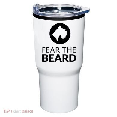 Fear The Beard Funny Schnauzer Lover Tumbler
