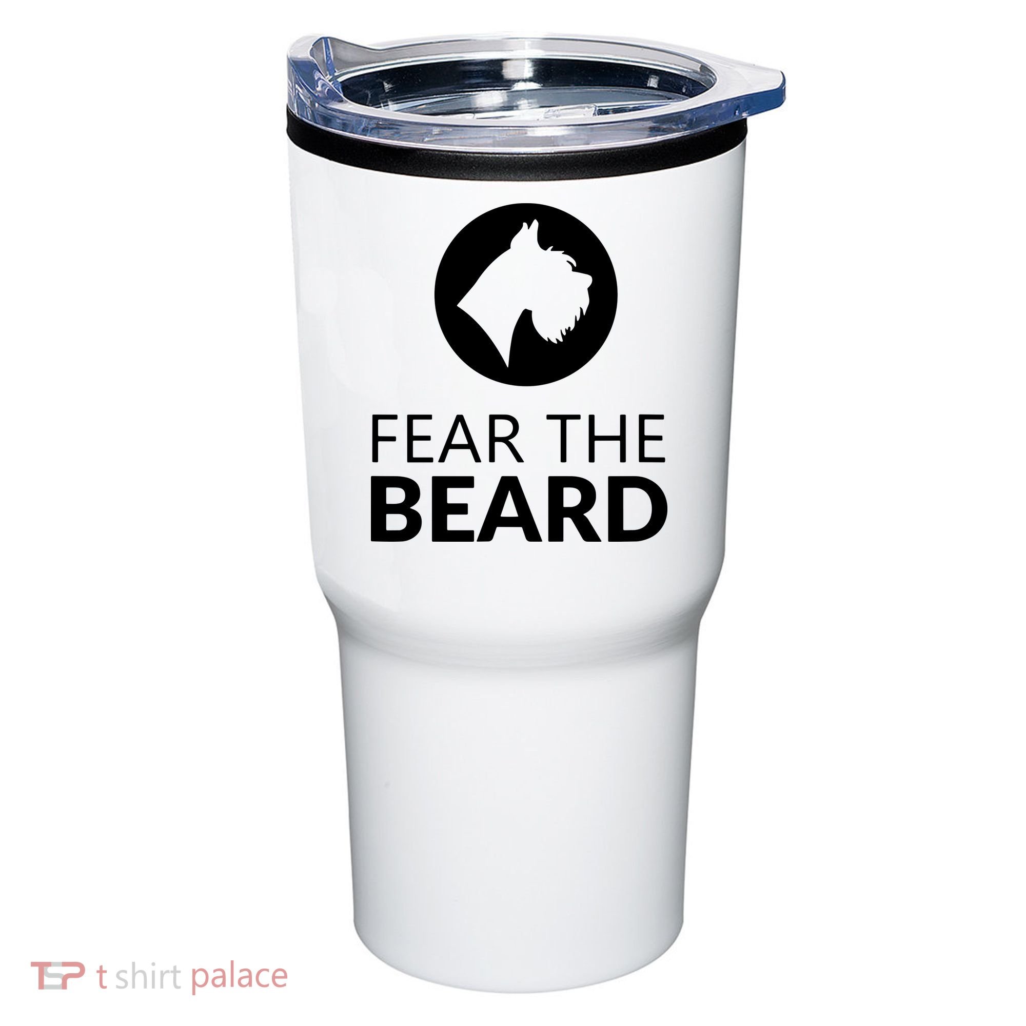 Fear The Beard Funny Schnauzer Lover Tumbler