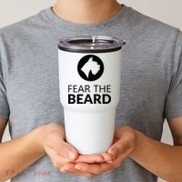 Fear The Beard Funny Schnauzer Lover Tumbler thumb 2