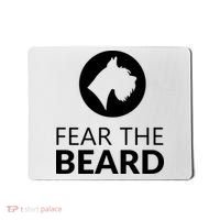 Fear The Beard Funny Schnauzer Lover Mousepad thumb 0