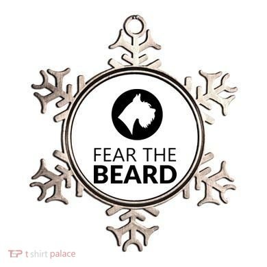 Fear The Beard Funny Schnauzer Lover Ornament