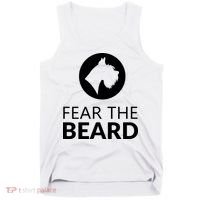 Fear The Beard Funny Schnauzer Lover Tank Top thumb 0