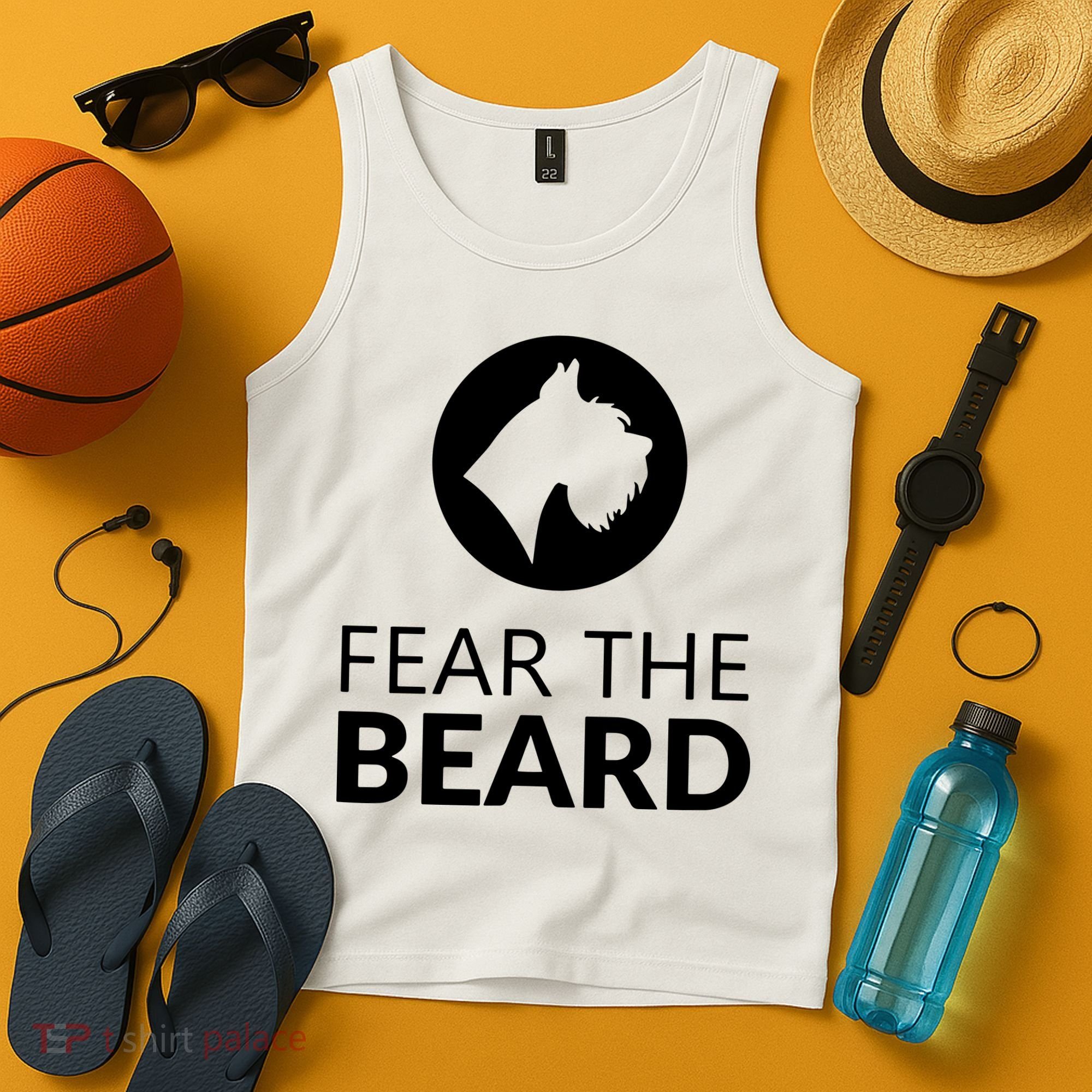 Fear The Beard Funny Schnauzer Lover Tank Top