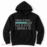 Funny Traumatic Brain Injury Awareness Thinking In Process Hoodie thumb 0