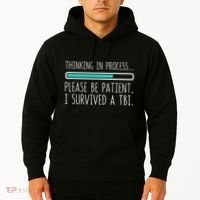 Funny Traumatic Brain Injury Awareness Thinking In Process Hoodie thumb 2