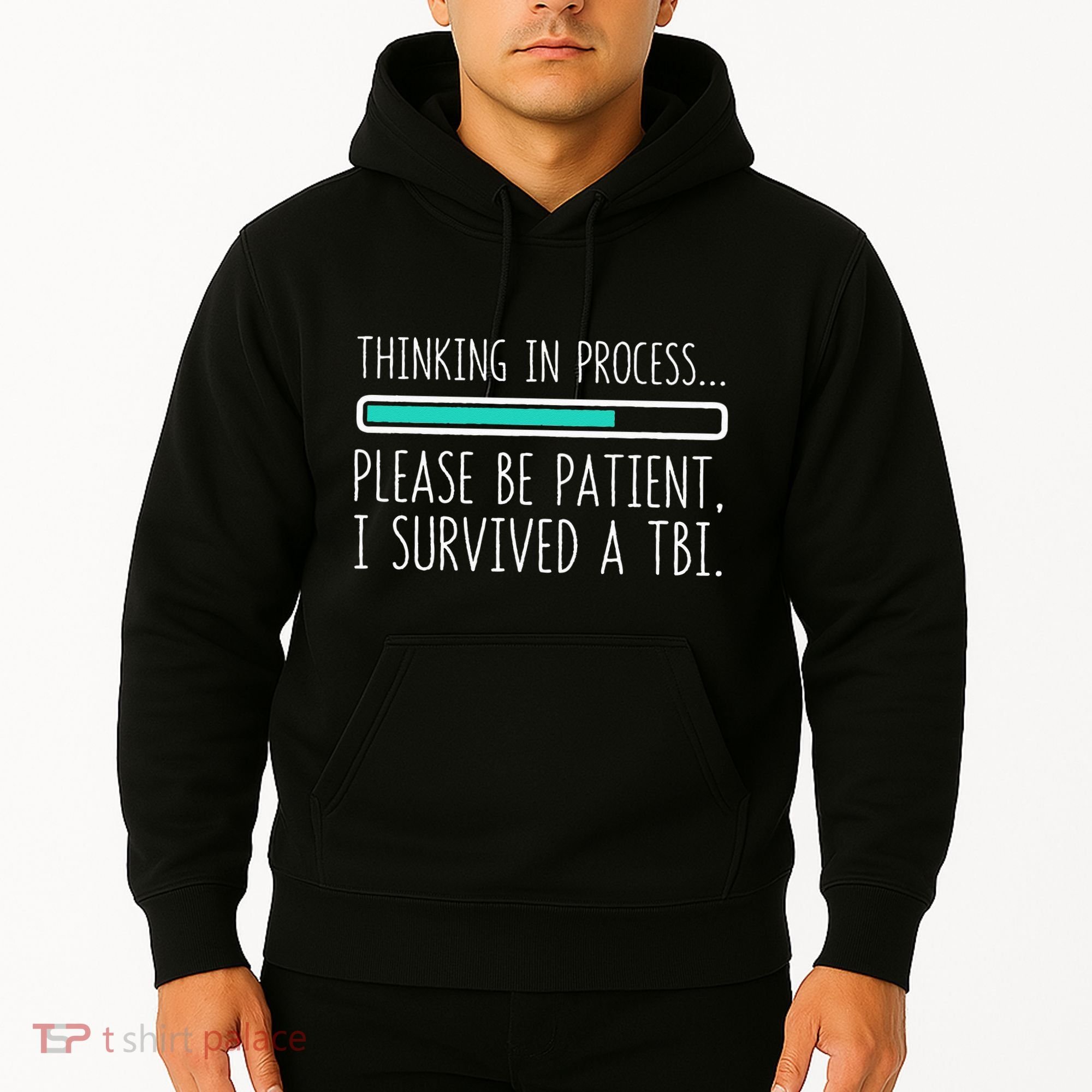 Funny Traumatic Brain Injury Awareness Thinking In Process Hoodie