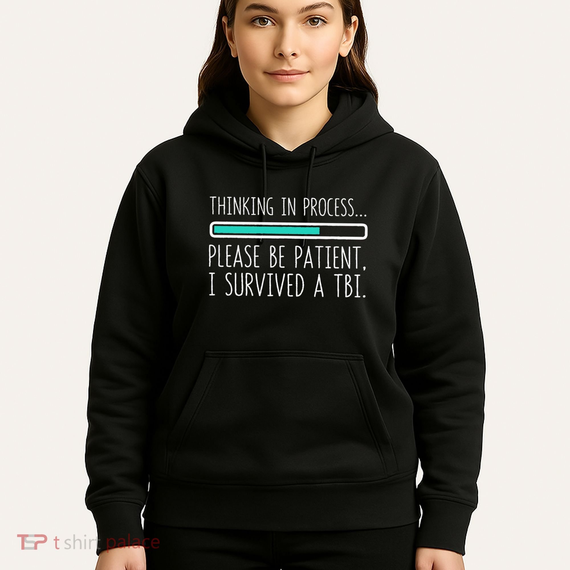 Funny Traumatic Brain Injury Awareness Thinking In Process Hoodie
