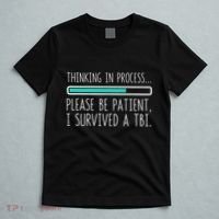 Funny Traumatic Brain Injury Awareness Thinking In Process T-Shirt thumb 5