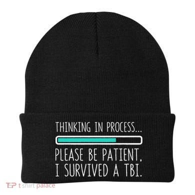 Funny Traumatic Brain Injury Awareness Thinking In Process Beanie