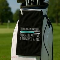 Funny Traumatic Brain Injury Awareness Thinking In Process Golf Towel thumb 2