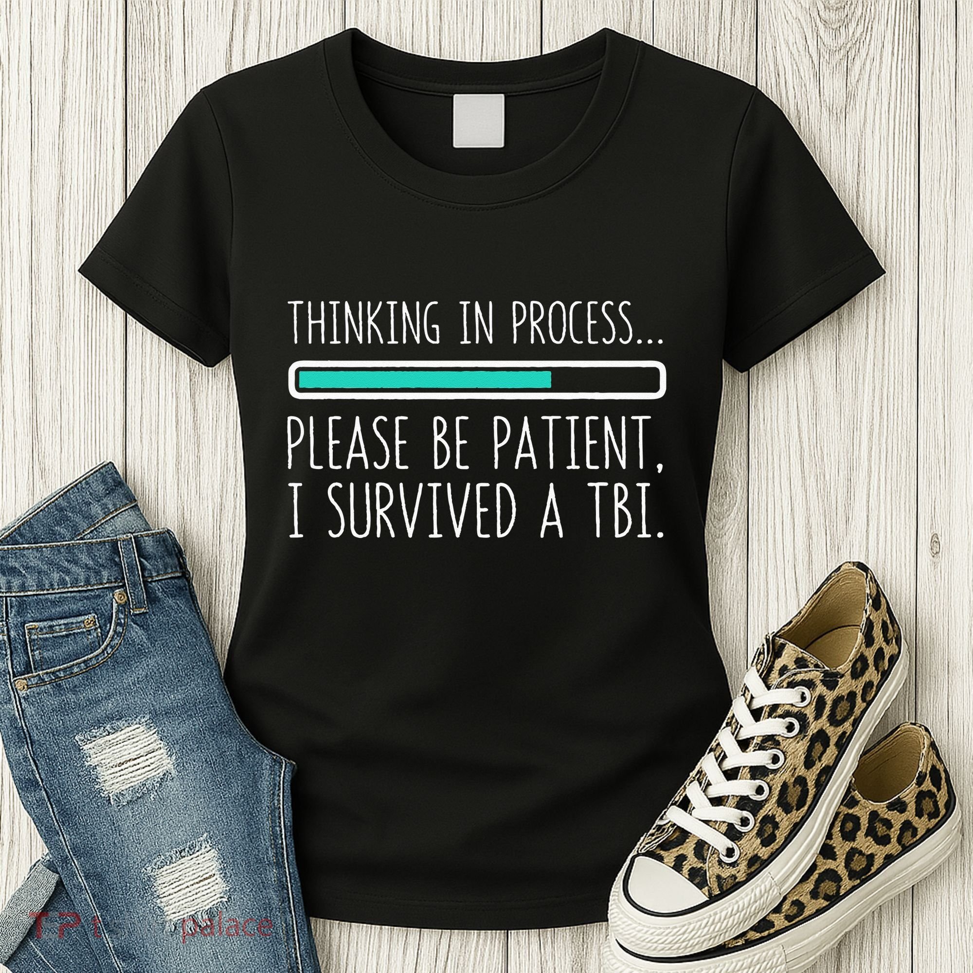 Funny Traumatic Brain Injury Awareness Thinking In Process Women's T-Shirt
