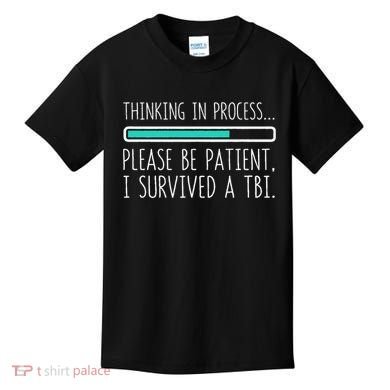 Funny Traumatic Brain Injury Awareness Thinking In Process Kids T-Shirt