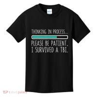Funny Traumatic Brain Injury Awareness Thinking In Process Kids T-Shirt thumb 0